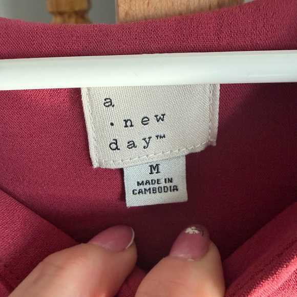 a new day Crimson Button-Front Sleeveless Tunic - Picture 2 of 6